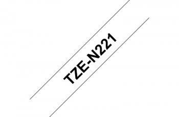 Brother TZeN221 - неламинированная лента, черный на белом, 9 мм х 8 м