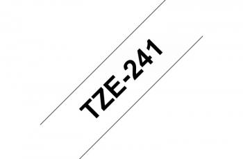 Brother TZe241 - стандартная ламинированная лента, черный на белом, 18 мм х 8 м