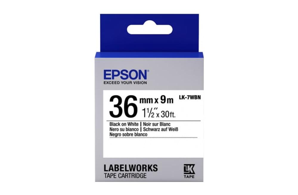 изображение Лента стандартная Epson LK7WBN черный/белый, 36 мм х 9 м