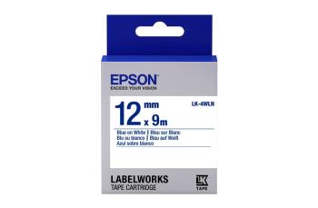 Лента стандартная Epson LK4WLN голубой/белый, 12 мм х 9 м