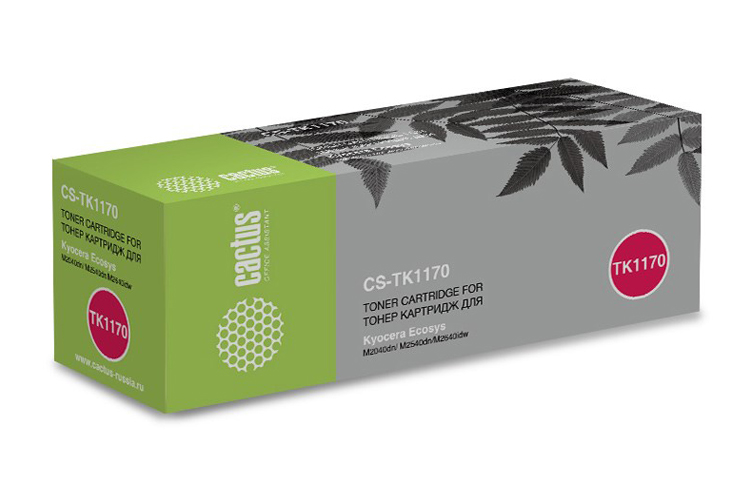 изображение Лазерный картридж Cactus CS-TK1170 (TK-1170) черный для Kyocera Mita Ecosys M2040dn, M2540dn, M2540dw, M2640idw (7200 стр.)