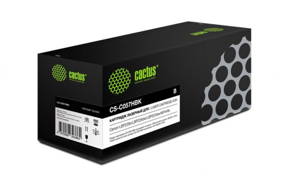 изображение Лазерный картридж Cactus CS-C057HBK (Cartridge 057H) с чипом, черный для Canon LBP228x, LBP226dw, LBP223dw, MF449x, MF446x, MF445dw, MF443dw (10 Фото Лазерный картридж Cactus CS-C057HBK
