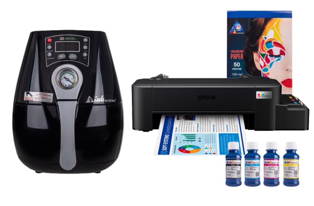 изображение Вакуумный термопресс INKSYSTEM 3D-Mini и принтер Epson L121 с набором для сублимационной печати - изображение 1