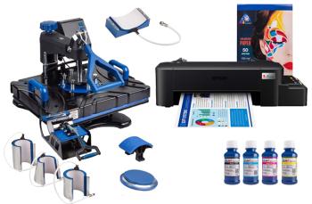 Термопресс INKSYSTEM SP Combo 8 29*38 см 8 в 1 и принтер Epson L121 с набором для сублимационной печати