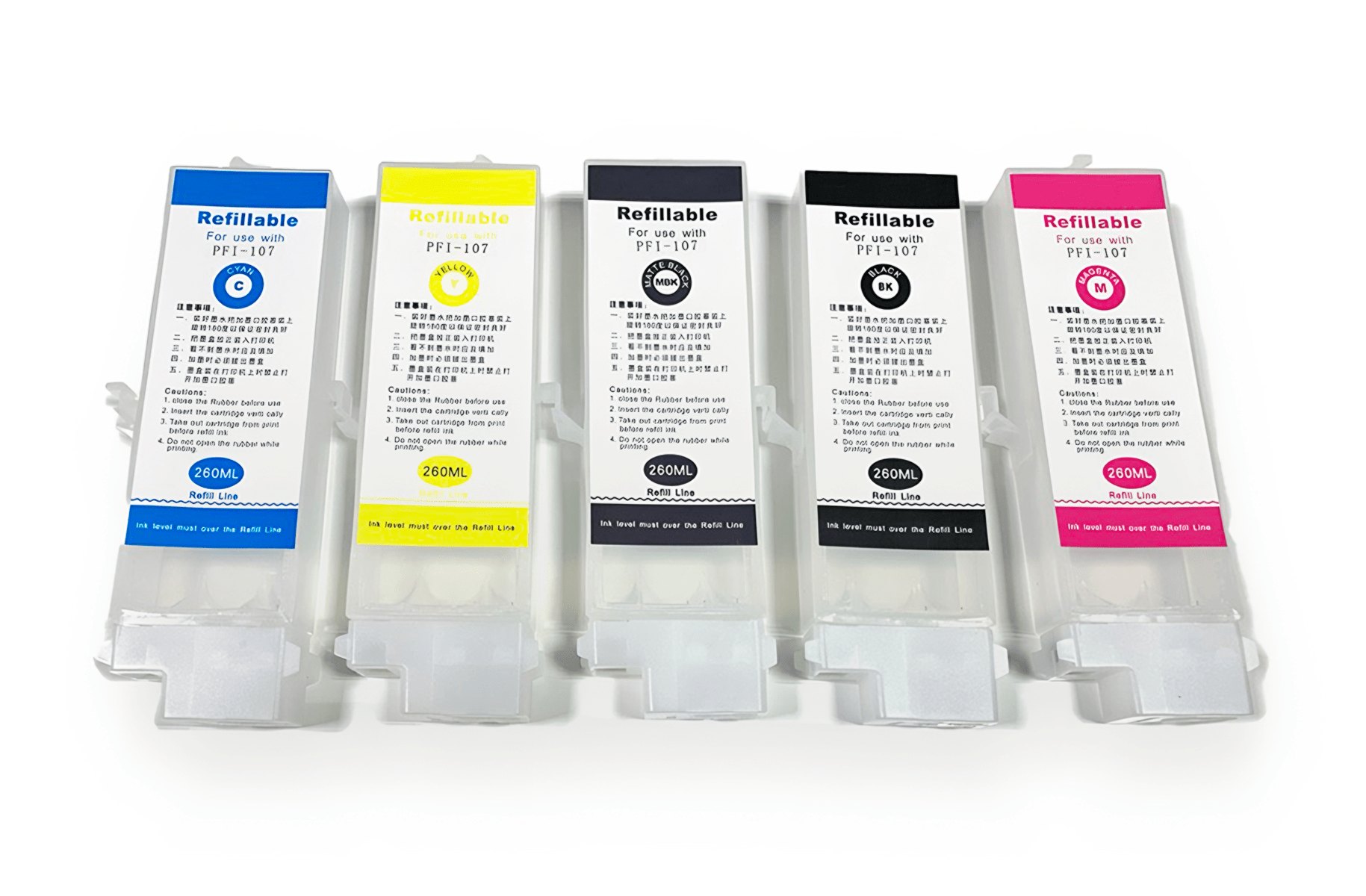 изображение Перезаправляемые картриджи для Canon imagePROGRAF TM-200 (PFI-107, PFI-120)