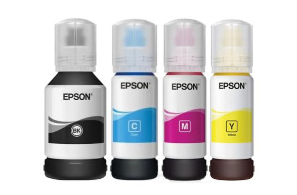 изображение Оригинальные чернила для Epson L6570 (3 цветных по 70мл + 1 черный 127 мл)