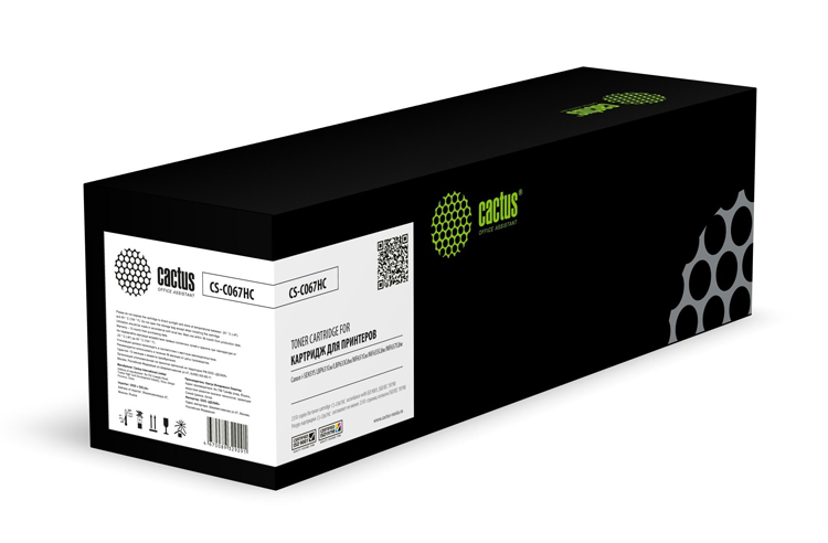 изображение Лазерный картридж Cactus CS-C067HC (067HC) голубой для Canon i-SENSYS LBP631Cw, LBP633Cdw, MF651Cw, MF655Cdw, MF657Cdw (2350 стр.)
