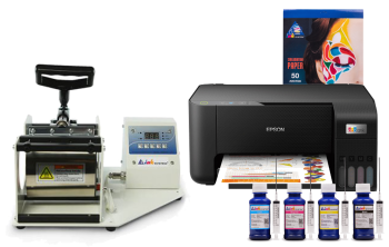 Термопресс INKSYSTEM M-01 для кружек и МФУ Epson L3210 с набором для сублимационной печати