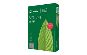 Офисная бумага Илим Стандарт A4, 80g/m2, 500л