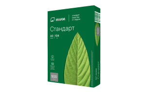 Офисная бумага Илим Стандарт A3, 80g/m2, 500л