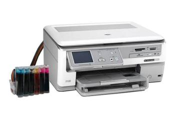 МФУ HP Photosmart C8100 с СНПЧ и чернилами