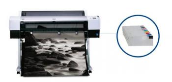 Плоттер Epson Stylus Pro 9880 с ПЗК и чернилами