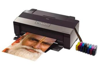 Принтер Epson Stylus Photo R1900 с СНПЧ и чернилами
