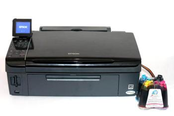 МФУ Epson Stylus TX410 с СНПЧ и чернилами