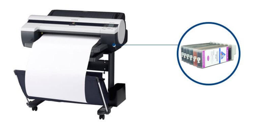 изображение Плоттер Canon imagePROGRAF IPF600 с ПЗК и чернилами - изображение 1