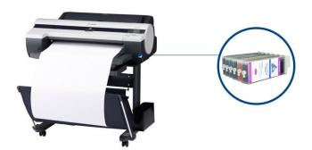 Плоттер Canon imagePROGRAF IPF600 с ПЗК и чернилами