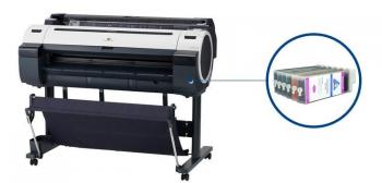 Плоттер Canon imagePROGRAF IPF755 с ПЗК и чернилами