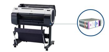 Плоттер Canon imagePROGRAF IPF655 с ПЗК и чернилами