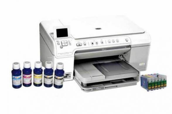 изображение МФУ HP Photosmart C5383 с перезаправляемыми картриджами