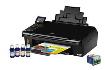МФУ Epson Stylus TX400, TX409 с ПЗК и чернилами