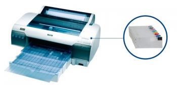Плоттер Epson Stylus Pro 4400 с ПЗК и чернилами