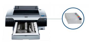Плоттер Epson Stylus Pro 4800 с ПЗК и чернилами