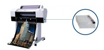 Плоттер Epson Stylus Pro 7800 с ПЗК и чернилами