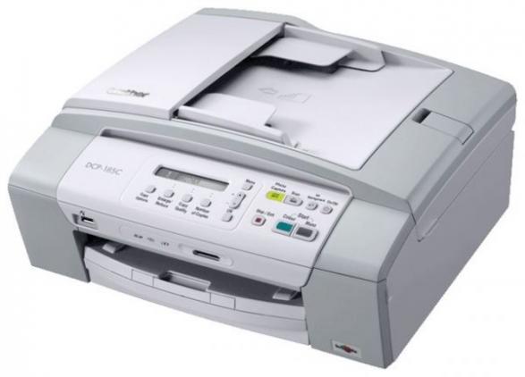 изображение МФУ Brother DCP 185C с ПЗК и чернилами