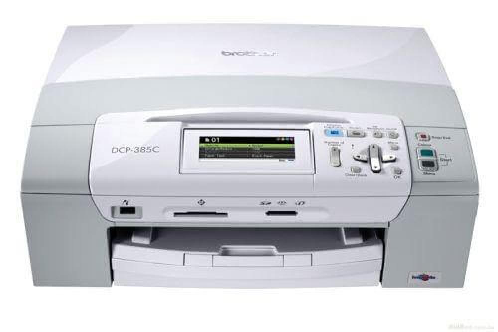 изображение МФУ Brother DCP 385C с ПЗК и чернилами