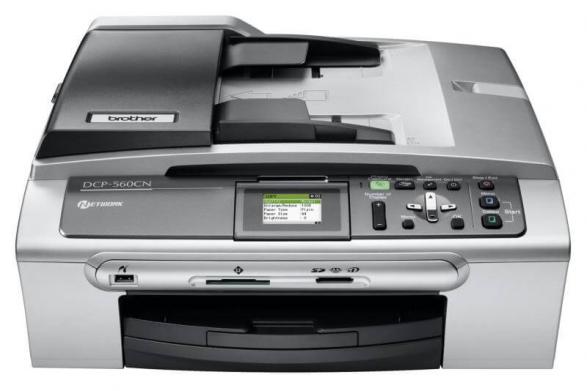 изображение МФУ Brother DCP 560C с ПЗК и чернилами