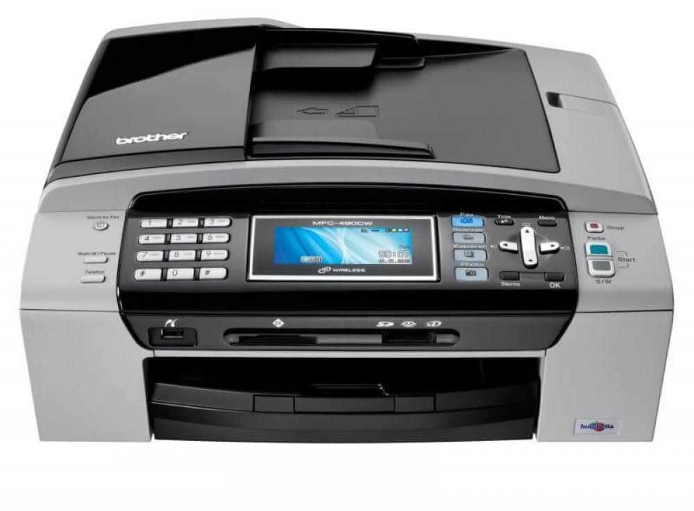 изображение МФУ Brother MFC 490CN с ПЗК и чернилами