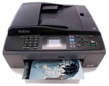 МФУ Brother MFC J410W с ПЗК и чернилами