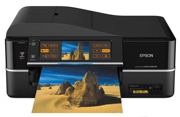 изображение МФУ Epson Stylus Photo PX800FW с перезаправляемыми картриджами