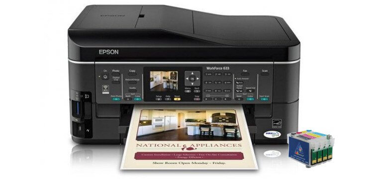 изображение МФУ Epson WorkForce 633 с перезаправляемыми картриджами