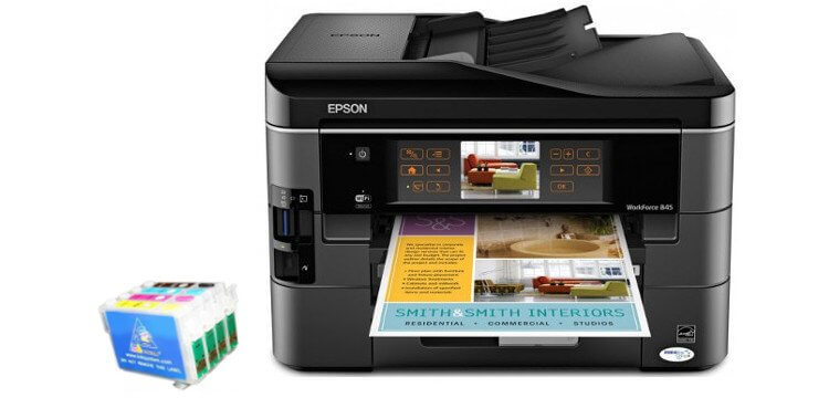 изображение МФУ Epson WorkForce 845 с перезаправляемыми картриджами
