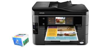 МФУ Epson WorkForce 845 с ПЗК и чернилами