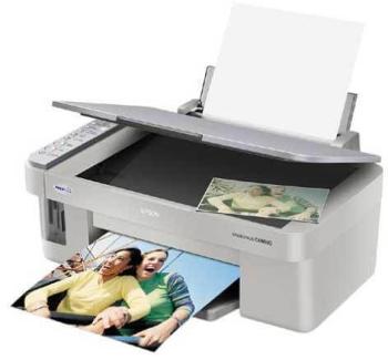 МФУ Epson Stylus CX4600 с ПЗК и чернилами