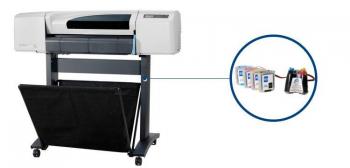 Плоттер HP DesignJet 510 с СНПЧ и чернилами