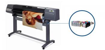 Плоттер HP DesignJet 5500 с СНПЧ и чернилами