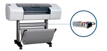 Плоттер HP DesignJet T620 с СНПЧ и чернилами