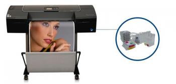 Плоттер HP DesignJet Z2100 с СНПЧ и чернилами