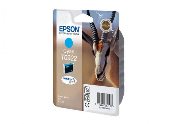 Фото Картридж EPSON T0922 Cyan (голубой) изображение Картридж Epson T0922 Cyan (голубой) код C13T09224A10