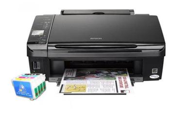 МФУ Epson Stylus SX420W с ПЗК и чернилами