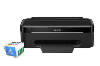 Цветной принтер Epson Stylus S22 с ПЗК и чернилами Цветной принтер Epson Stylus S22 с ПЗК и чернилами