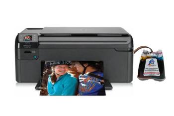 МФУ HP Photosmart B109C с СНПЧ и чернилами