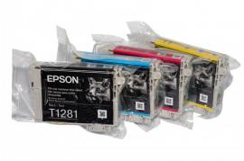 Оригинальные картриджи Epson T1281, Epson T1282, Epson T1283, Epson T1284 код C13T12854010