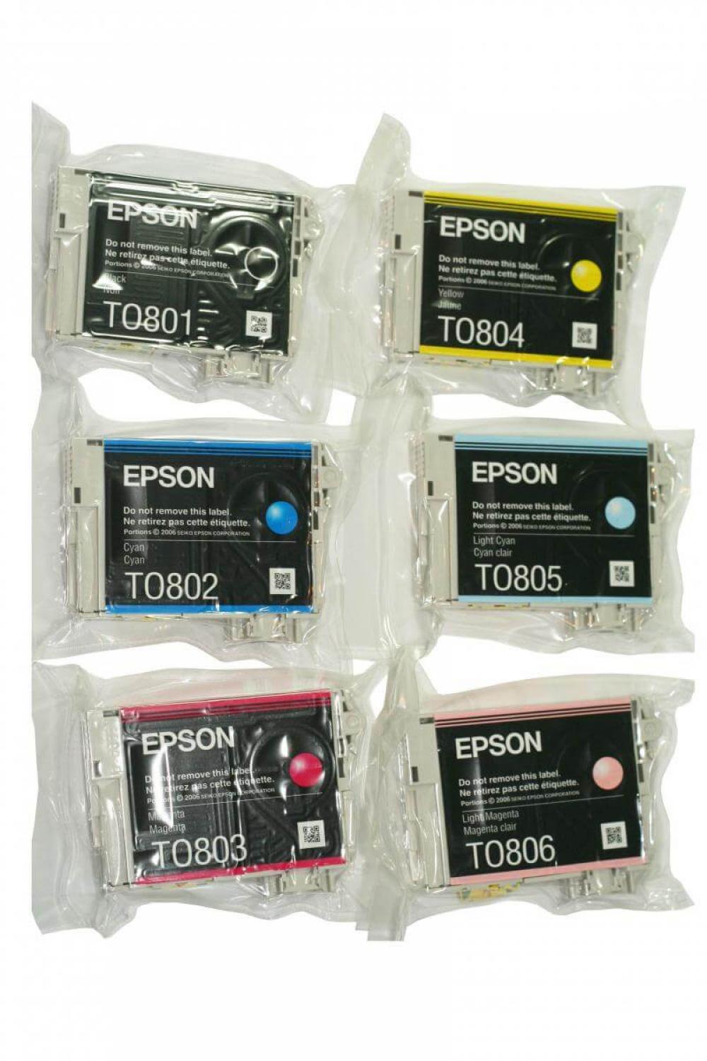 изображение Оригинальные картриджи Epson T0801, Epson T0802, Epson T0803, Epson T0804, Epson T0805, Epson T0806 - изображение 1
