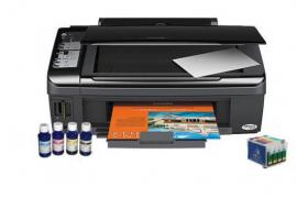 МФУ Epson Stylus TX219 с ПЗК и чернилами