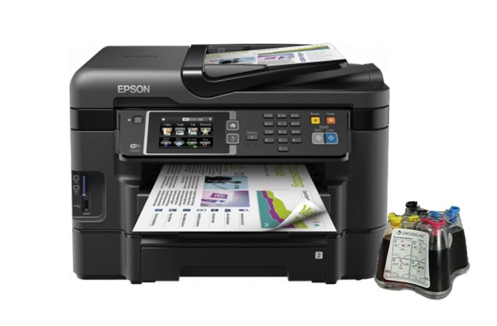 изображение МФУ Epson Workforce WF-3640DTWF с СНПЧ и чернилами - изображение 1