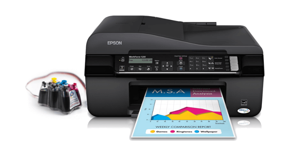 Фото Epson WorkForce 520 с СНПЧ - изображение 1